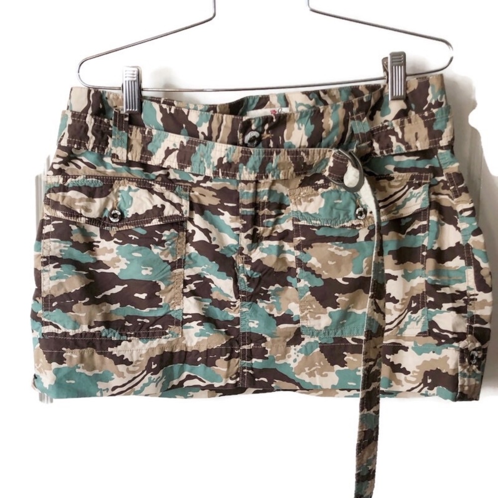 Joie Camouflage Print Mini Skirt